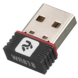 Wi-Fi ადაპტერი 2E WR818 N150 PowerLink, Pico USB2.0 Black